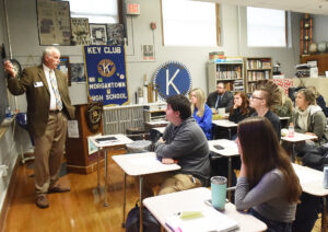 Have gavel, will travel: Justice John Hutchison visits MHS